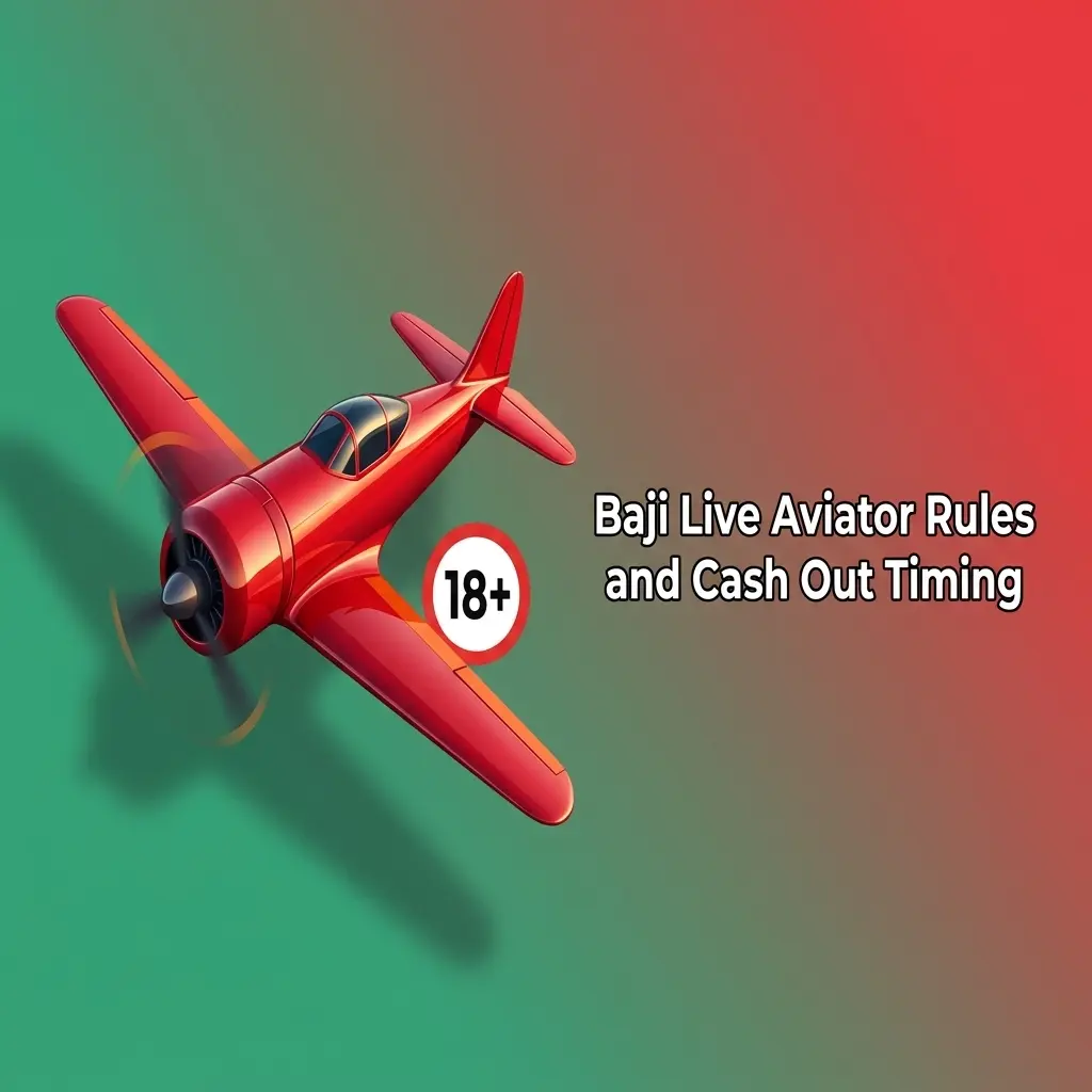 Red airplane rising in Baji Live Aviator game with multiplier, cash out timing, and PKR bet rules