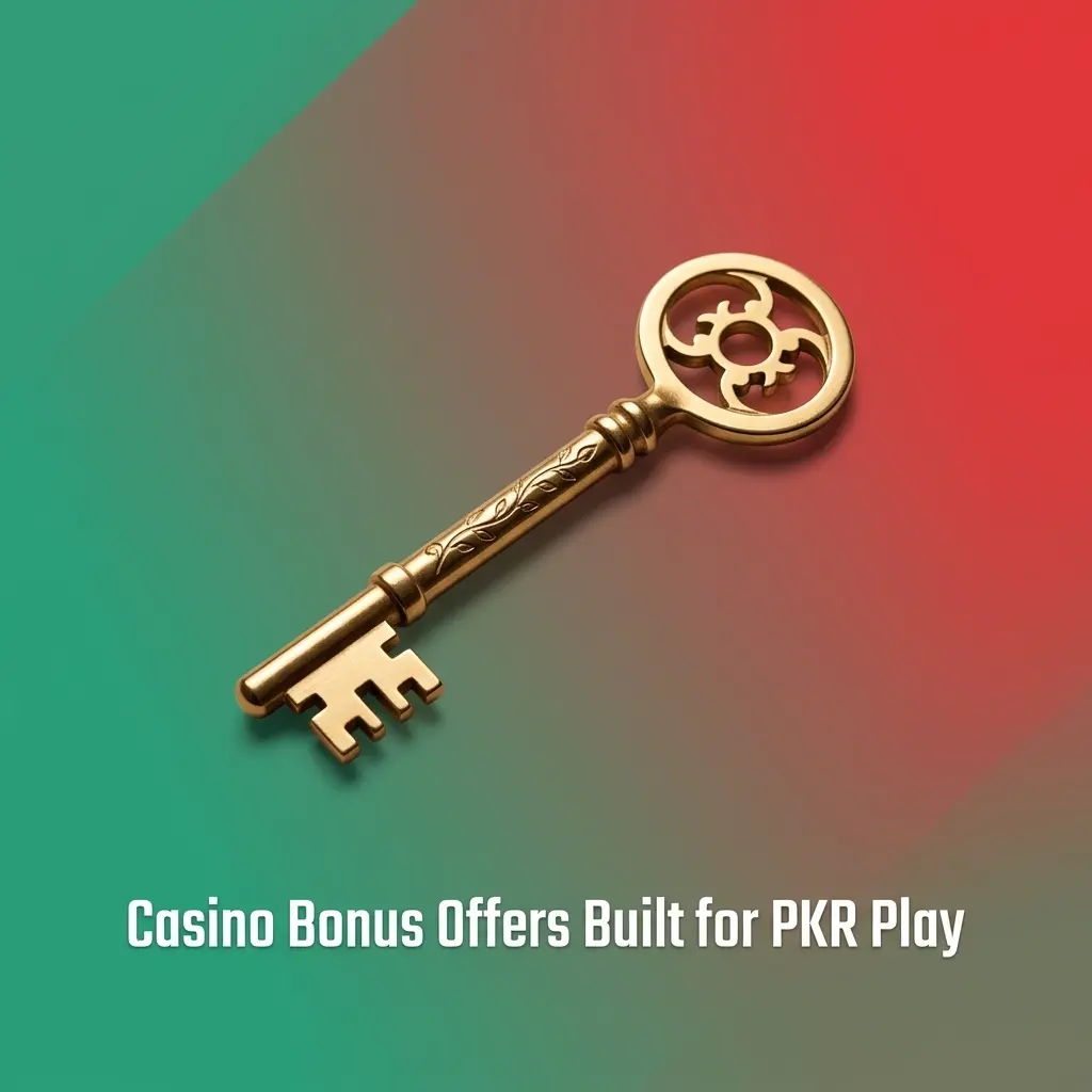 Casino bonus panel showing PKR offers: 100% FTD, 25% cashback, and 100% refund bonus