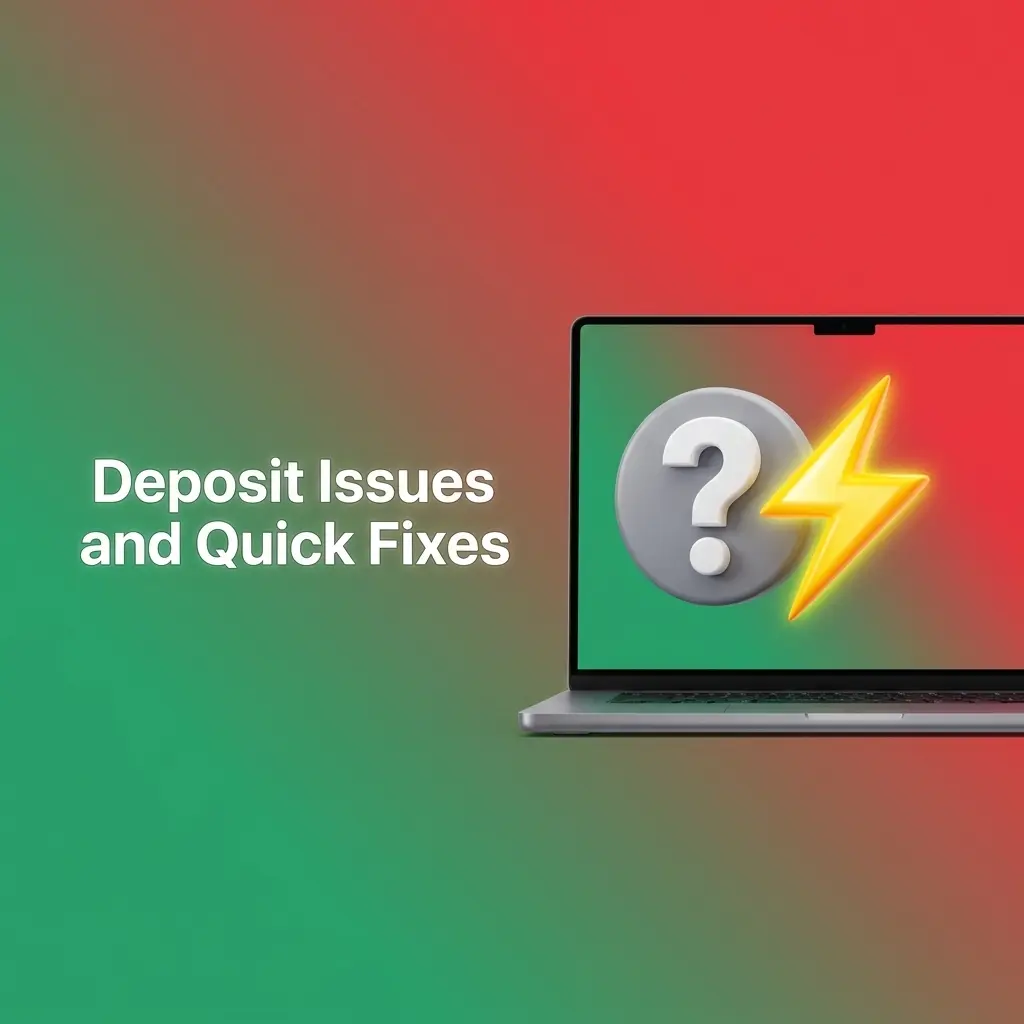 Deposit issues guide showing payment confirmation, wallet mismatch, limits, and verification fixes
