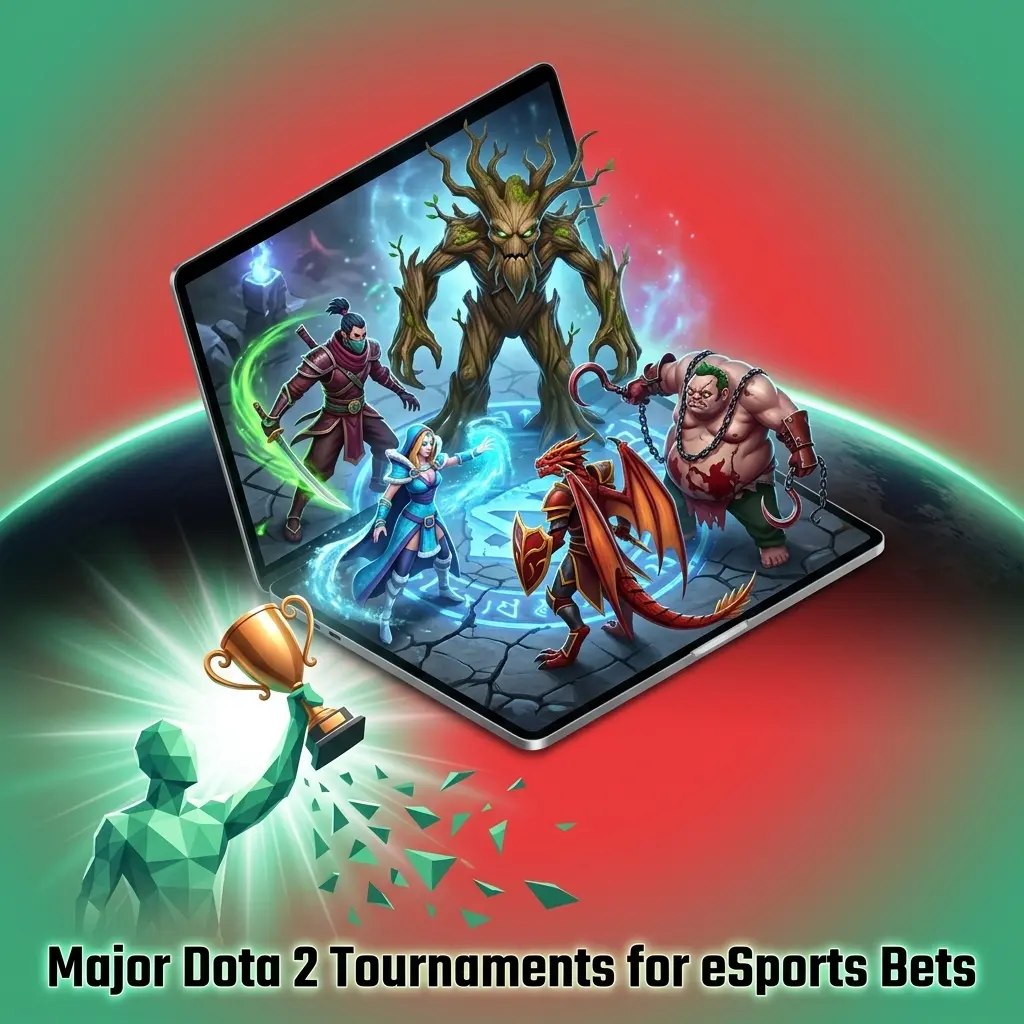 Major Dota 2 tournaments for esports betting, including TI, BLAST, ESL, EWC, PGL and FISSURE events