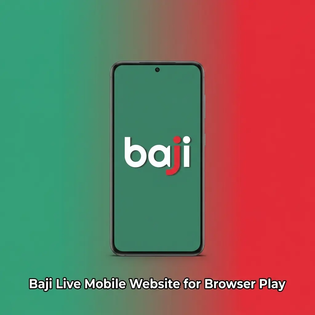 Baji Live mobile website on smartphone for browser sports betting and casino games