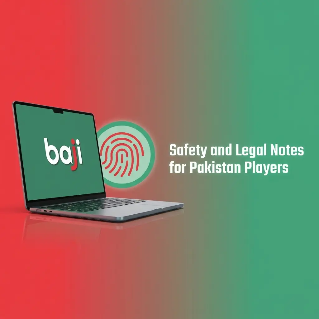 Pakistan players reviewing Baji Live safety, legal notes, terms, privacy, payments, and licensing