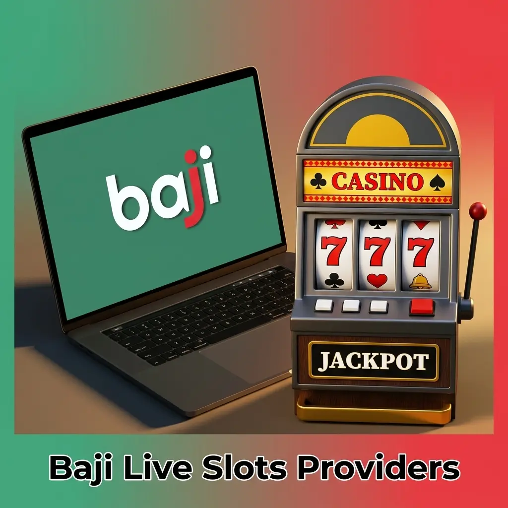 Baji Live casino lobby showing slot providers Pragmatic Play, PG Soft, JILI, CQ9 and game counts