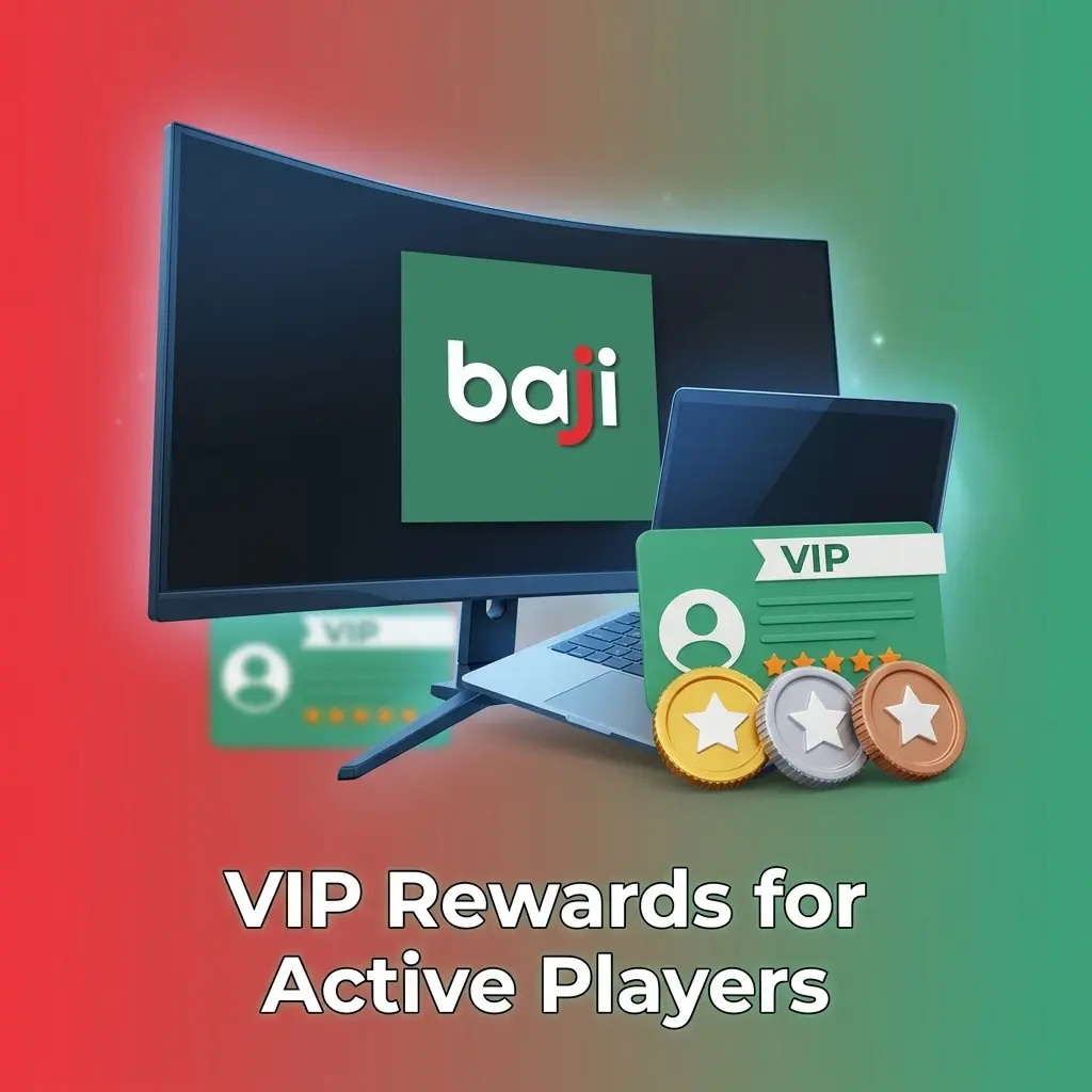 Baji Live VIP rewards screen showing account lobby VIP tab with tiers, points, cashback and manager access