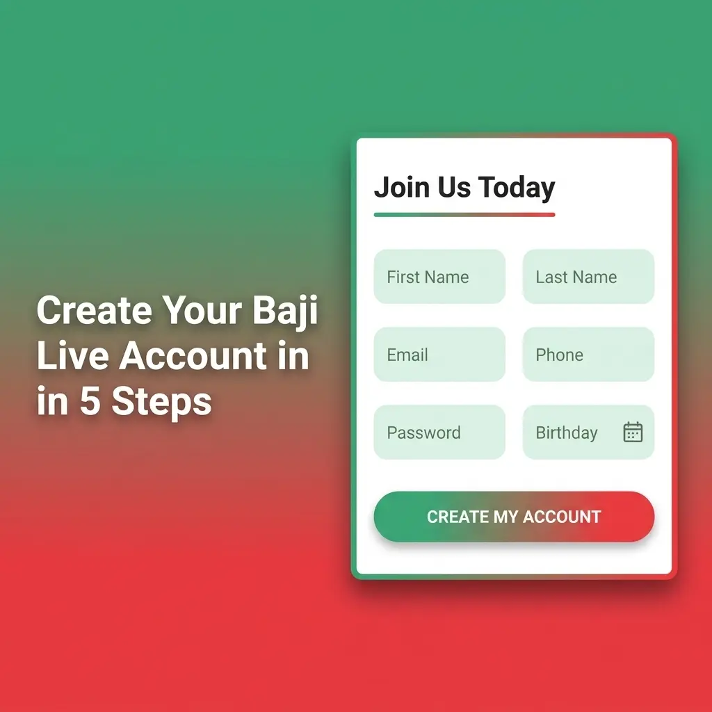Five-step Baji Live registration guide for account setup, verification, and wallet payment options