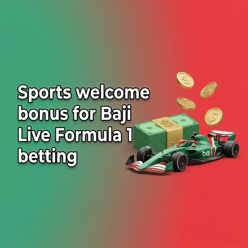 Baji Live sports welcome bonus panel showing Formula 1 betting terms and opt-in status